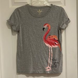 Kate Spade ‘Strut Your Stuff’ Flamingo T-shirt sz XS